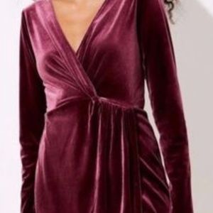 Loft Velvet Wrap dress NWT